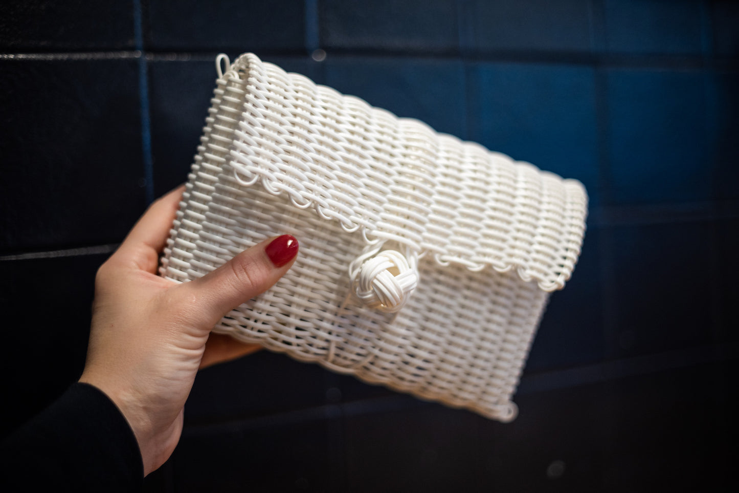 Pochette | Ivory River Stone in White