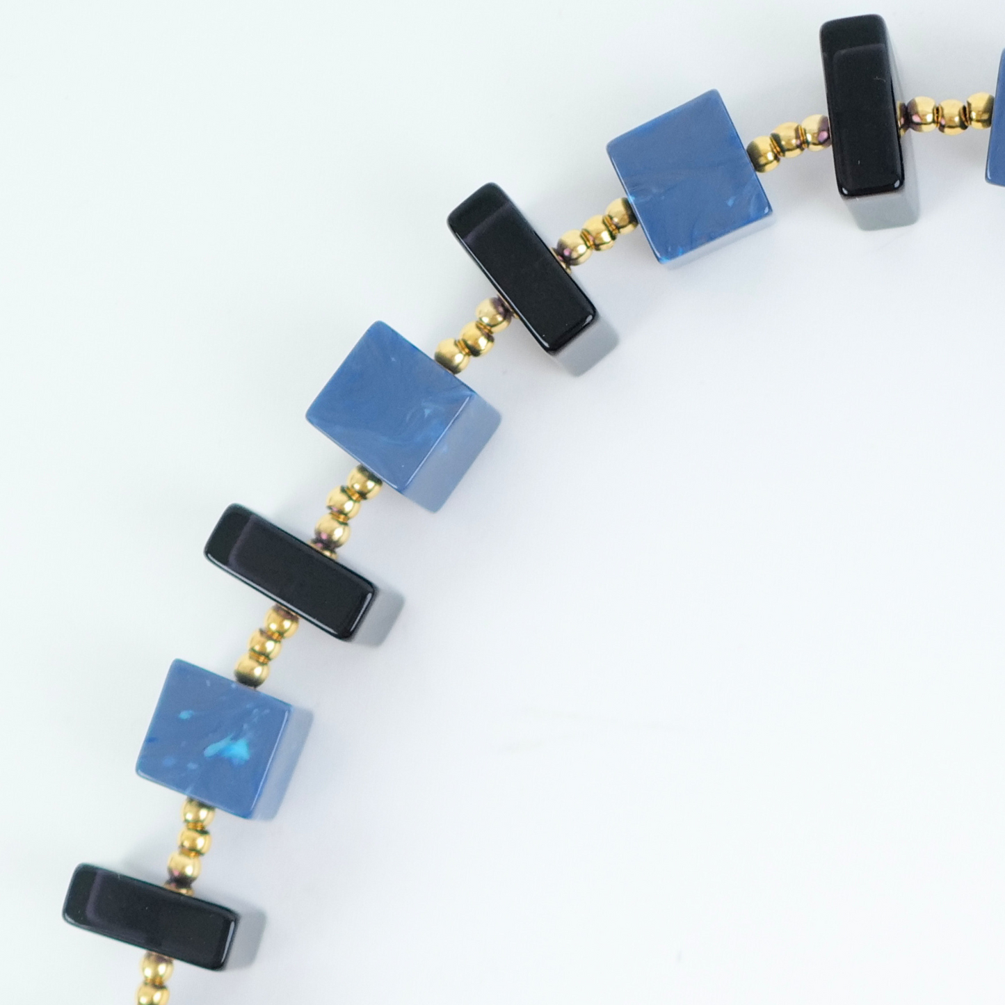 Clutch Strap | Cubes in Indigo Marble
