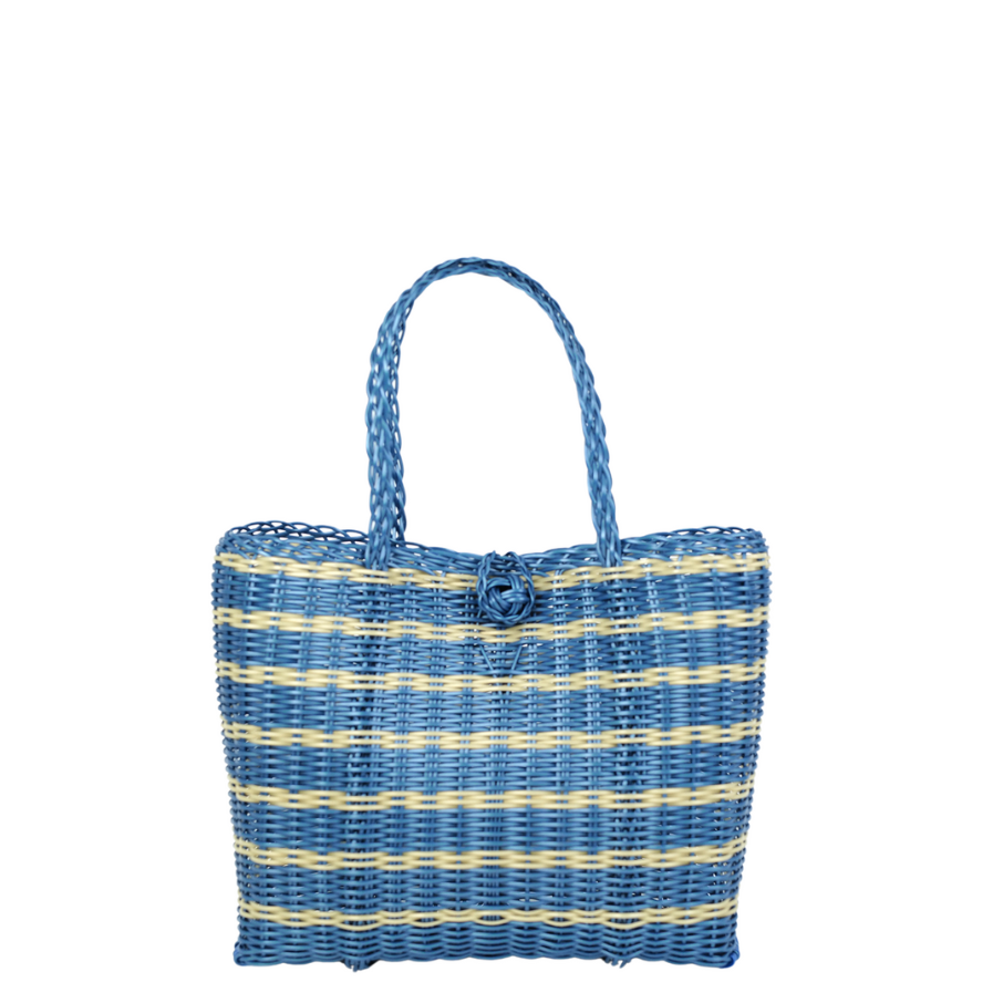 Extra Small Woven Tote Bag | Sailor Stripe - Fog Blue – The Lilley Extra Small Woven Tote Bag | Sailor Stripe - Fog Blue – The Lilley