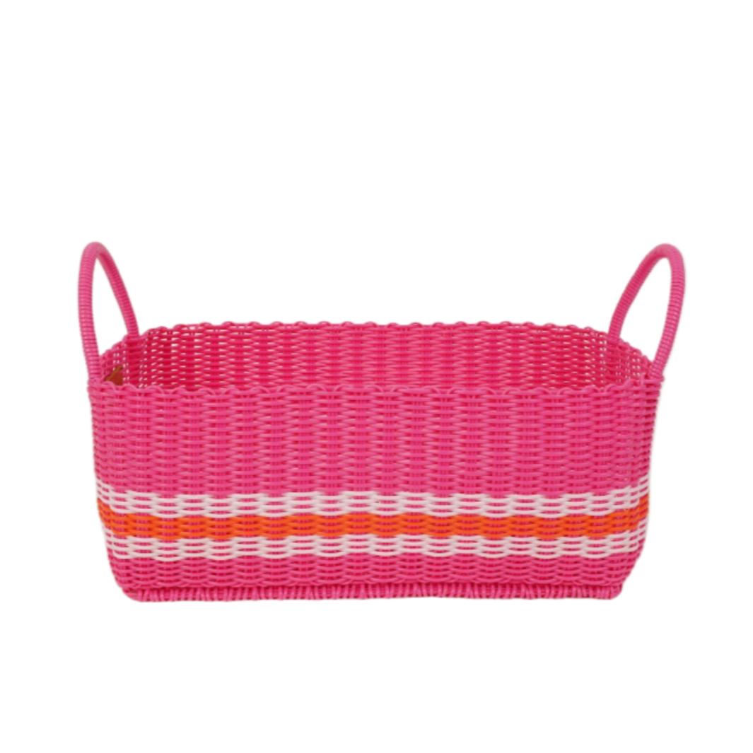 Picnic Popper | Offset Stripe in Hot Pink / White / Orange