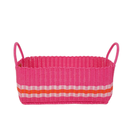 Picnic Popper | Offset Stripe in Hot Pink / White / Orange