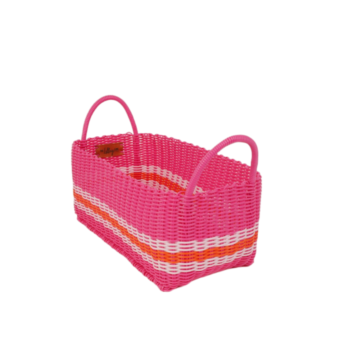 Picnic Popper | Offset Stripe in Hot Pink / White / Orange