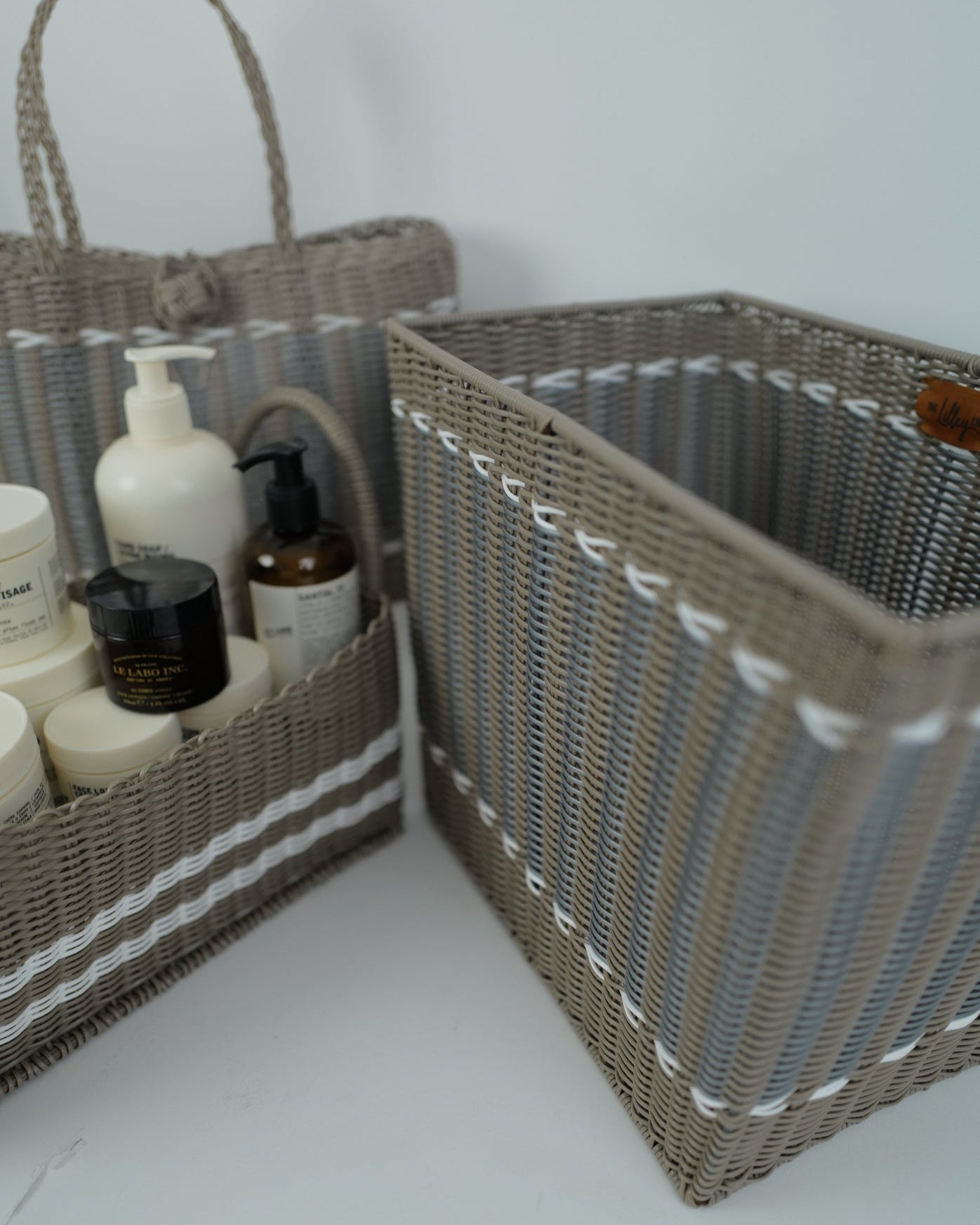Lilley Line Hand-Woven Home products in beautiful neutral Guadulupe Style