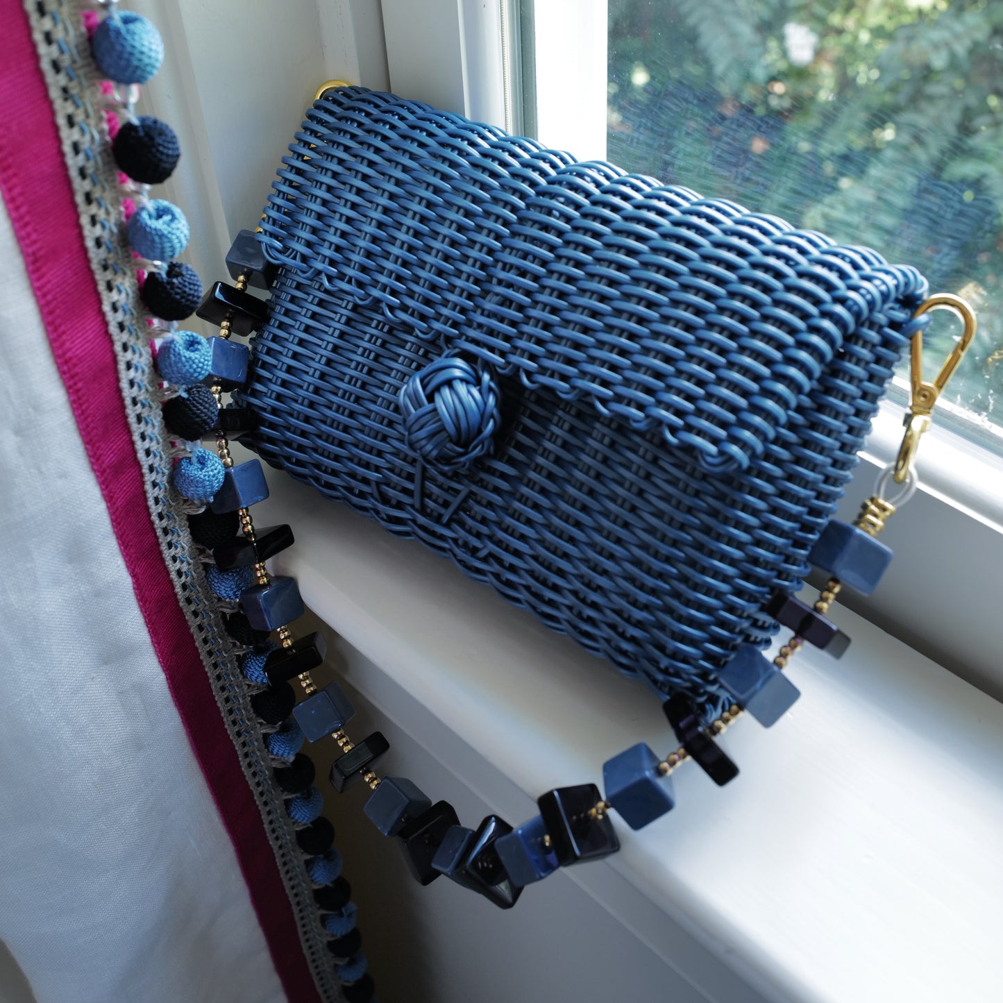 Pochette | Indigo Marble Cubes