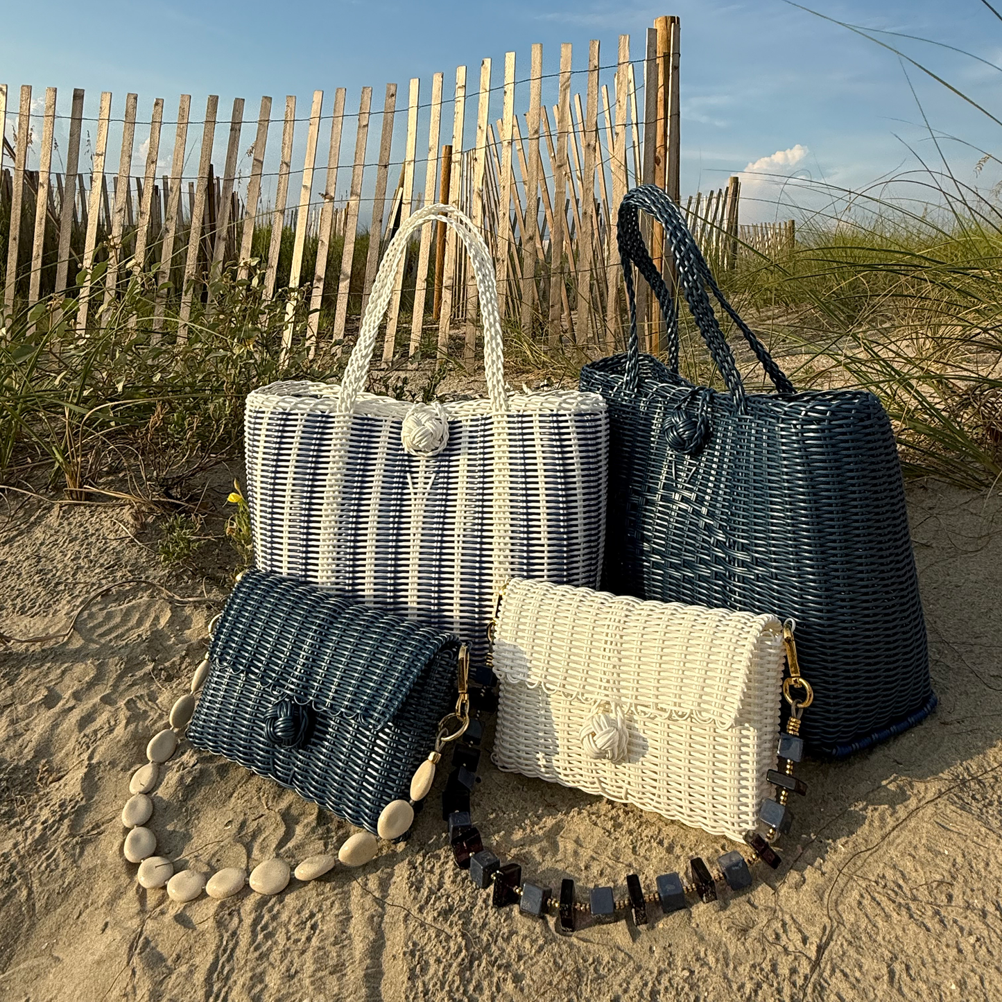 Pochette | Indigo Marble Cubes