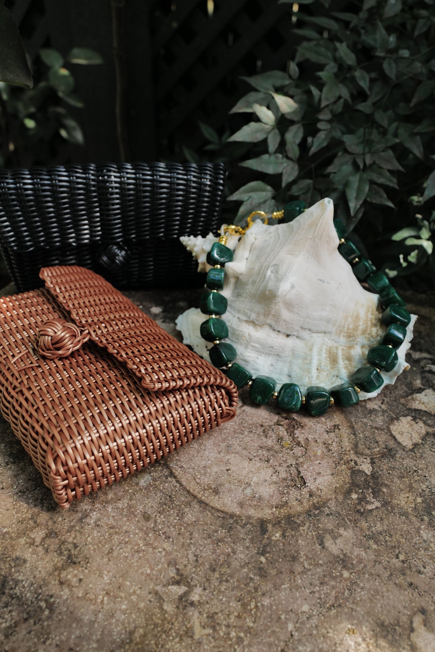 Pochette | Midnight Malachite Cubes