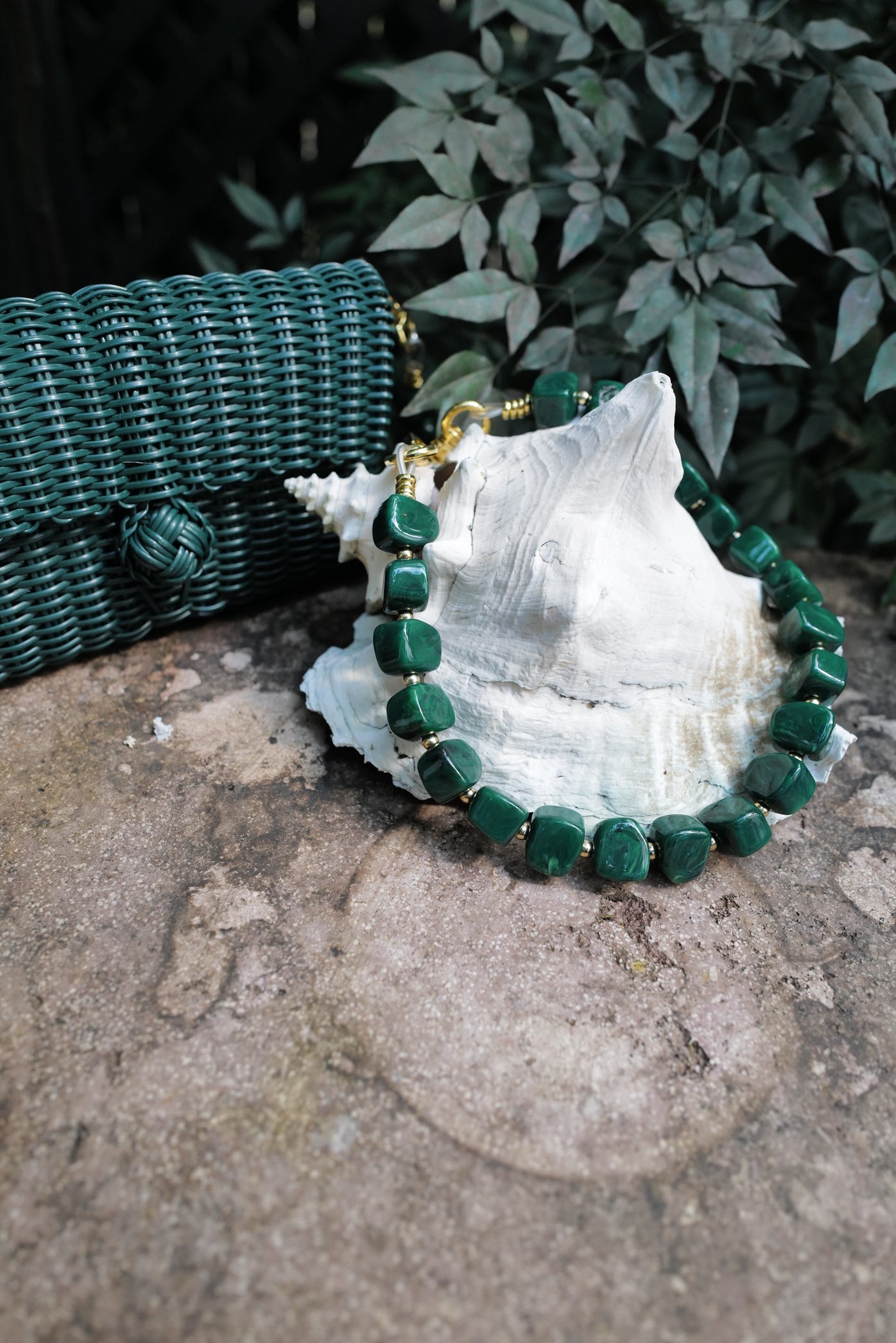 Pochette | Midnight Malachite Cubes