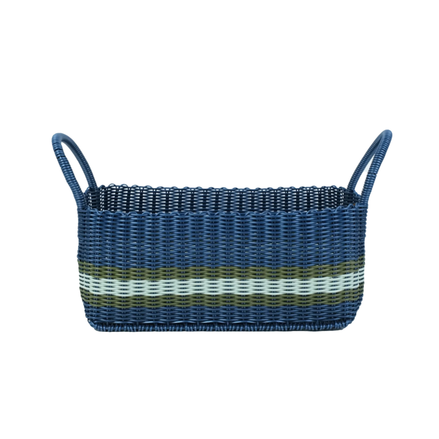 Picnic Popper | Offset Stripe Fog Blue / Sea Glass / Olive Green