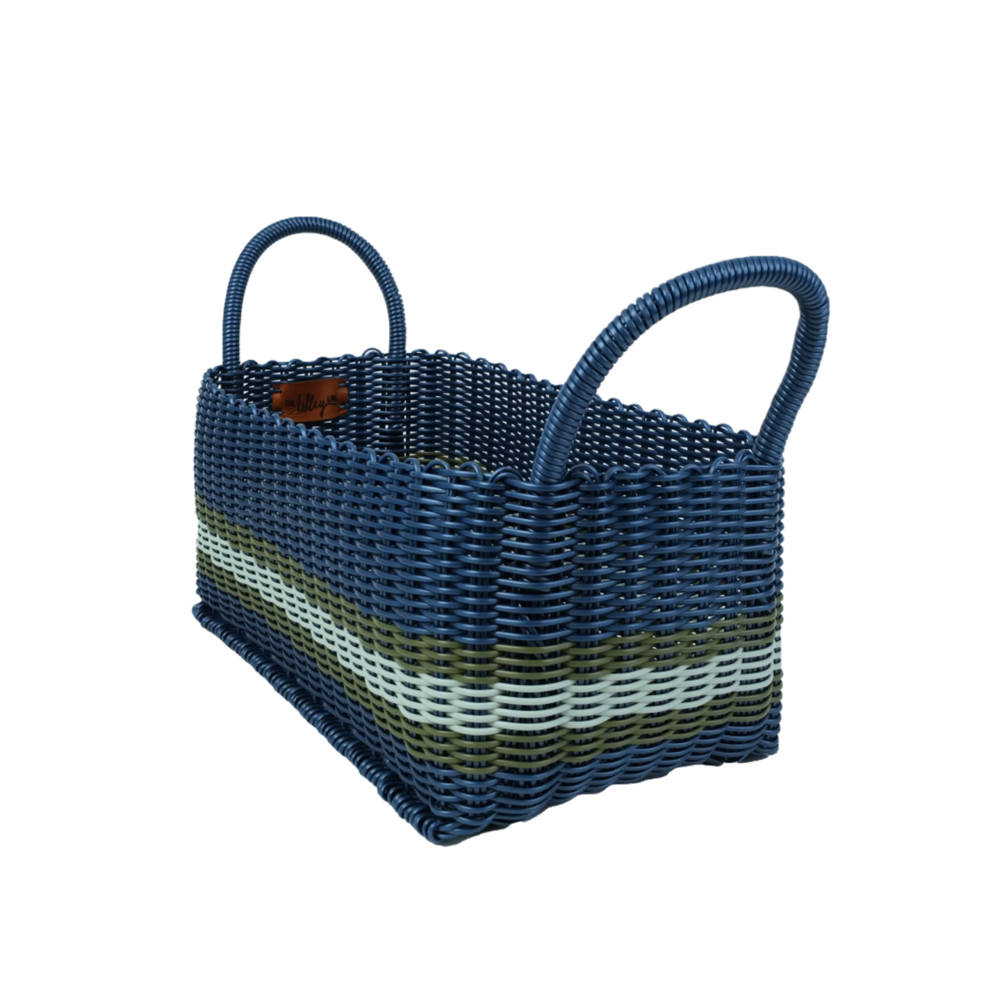 Picnic Popper | Offset Stripe Fog Blue / Sea Glass / Olive Green