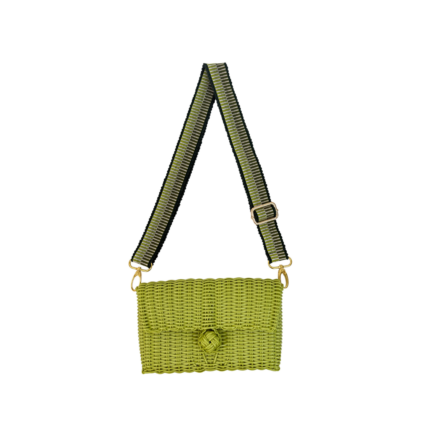 Woven Adjustable Strap | Evergreen / Pear + Clutch