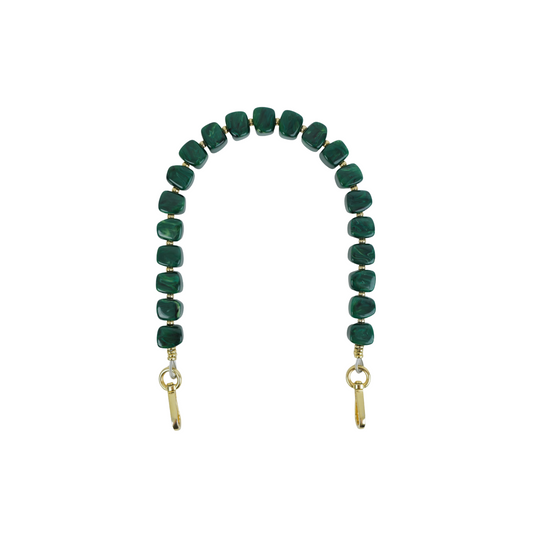 Clutch Strap | Cubes in Midnight Malachite