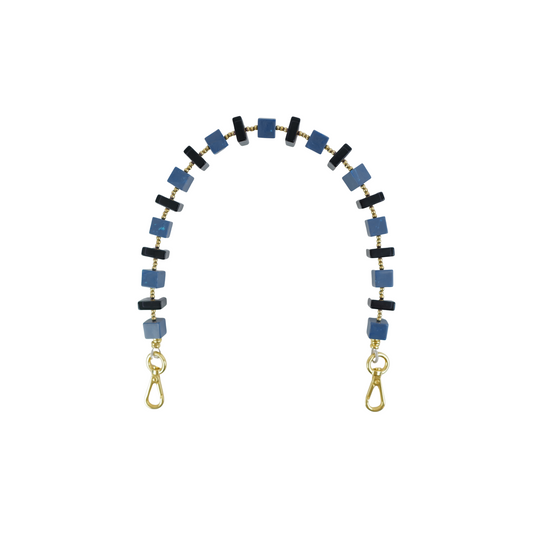 Clutch Strap | Cubes in Indigo Marble