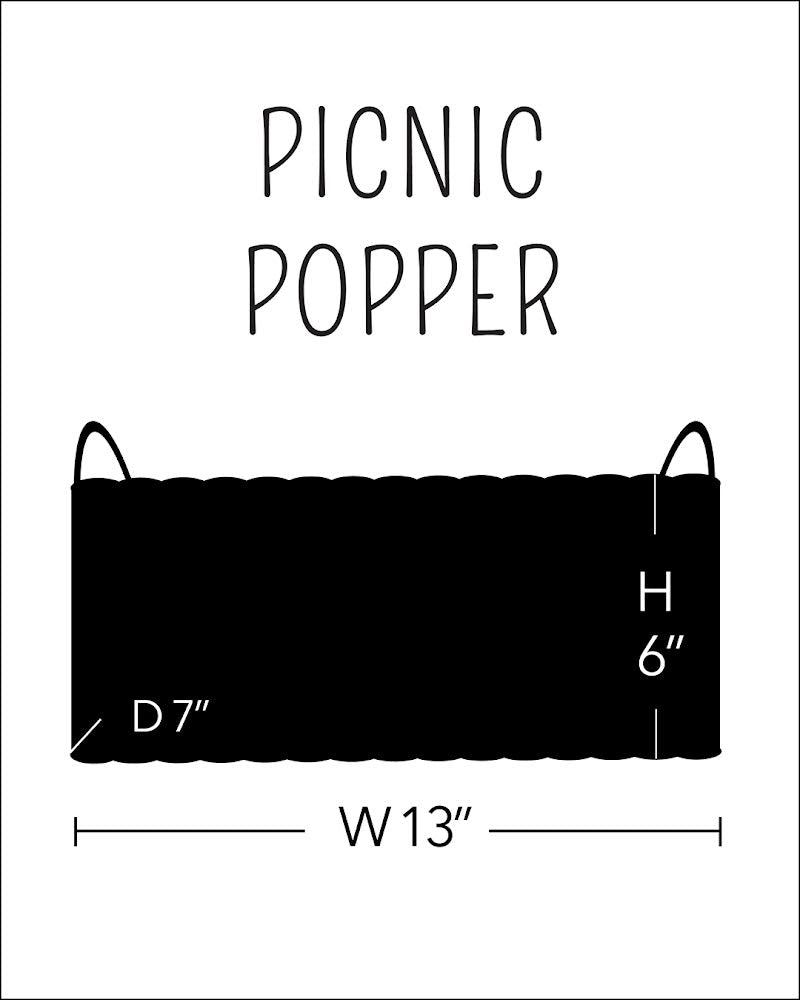 Picnic Popper | Offset Stripe Putty / Pearl