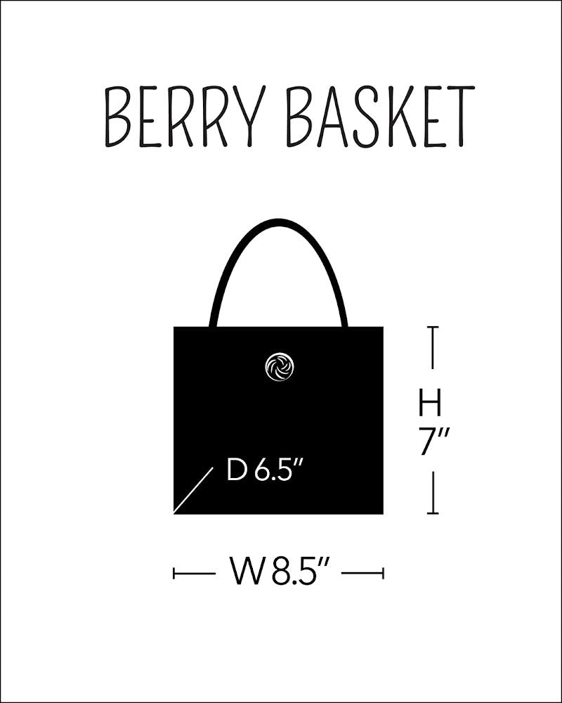 Berry Basket | Lined Paper Stripe in Celeste Blue / White