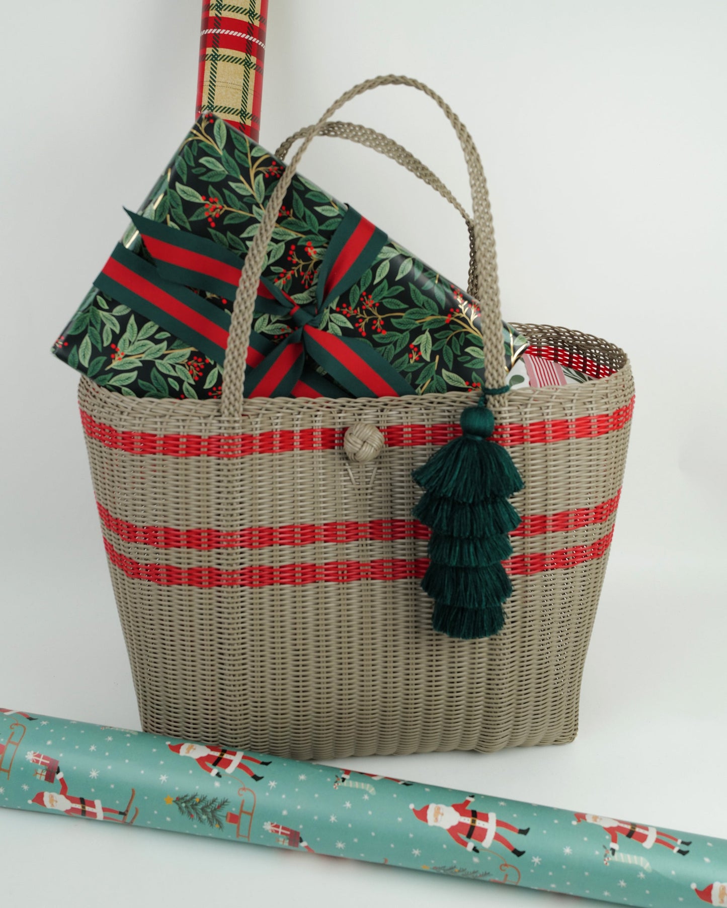 Medium | Off-Set Stripe Putty / Red
