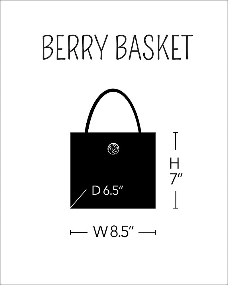 Berry Basket | Lined Paper Stripe in Light Blue / White