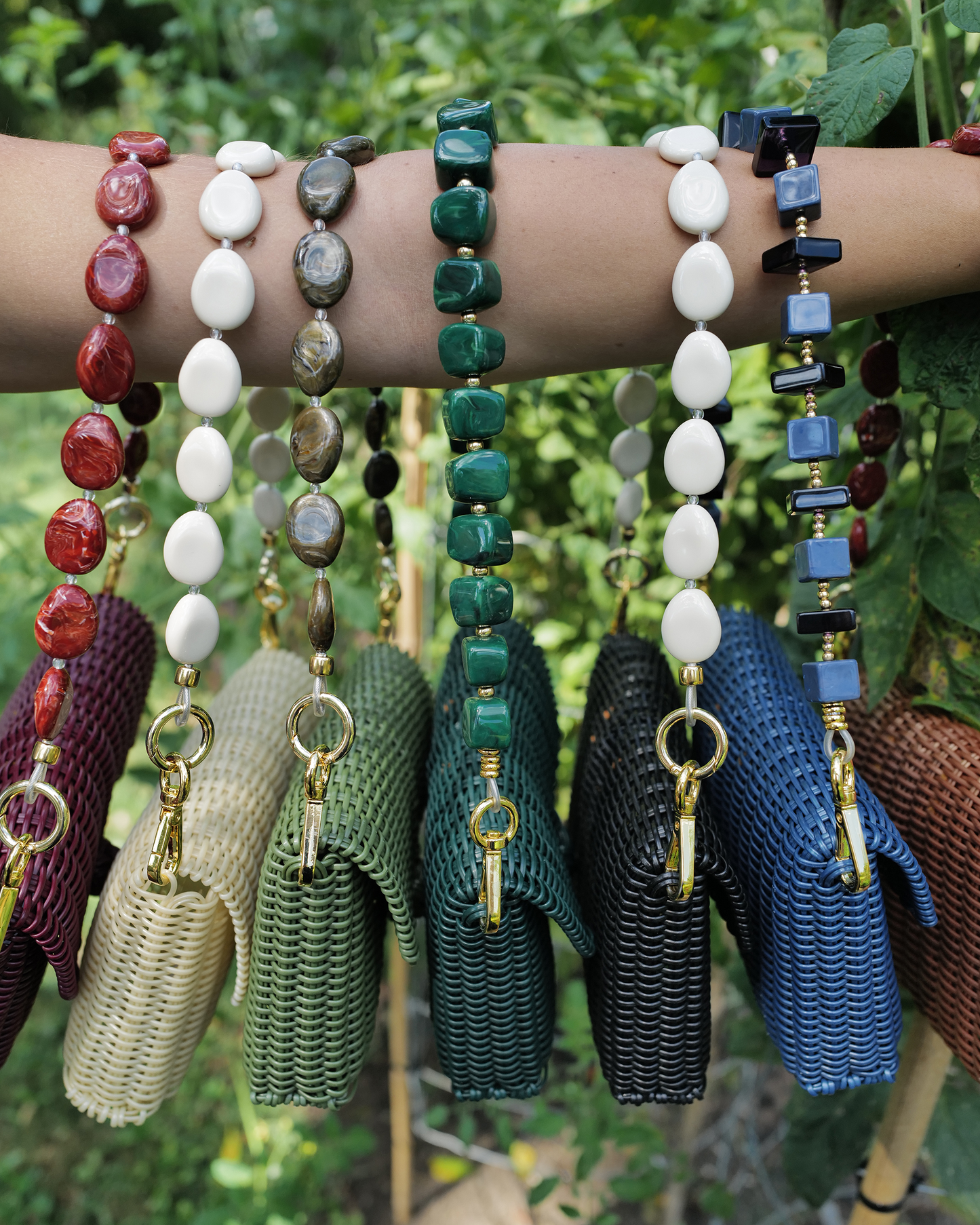 Pochette | Midnight Malachite Cubes