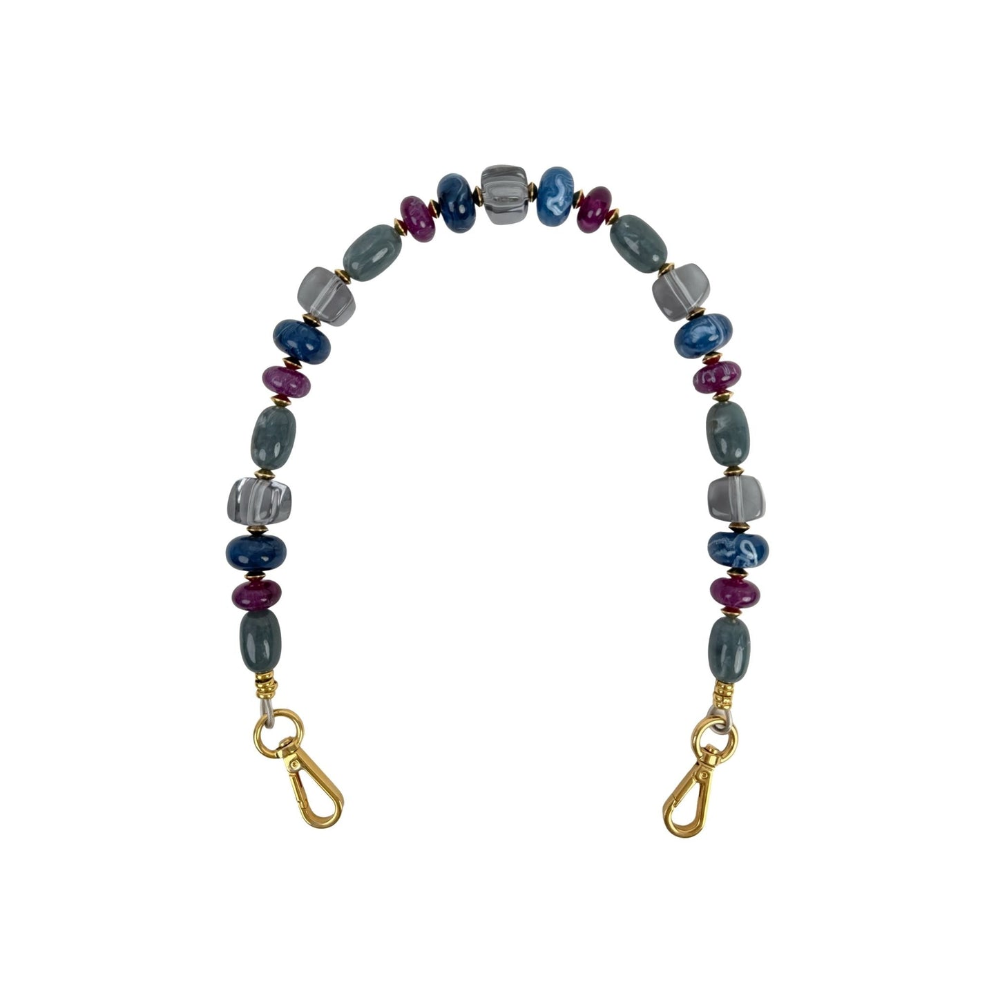 Clutch Strap | Blue Mosaic Beads