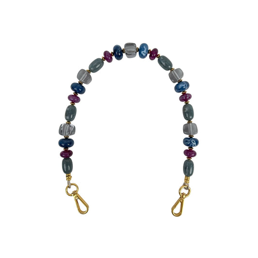 Clutch Strap | Blue Mosaic Beads