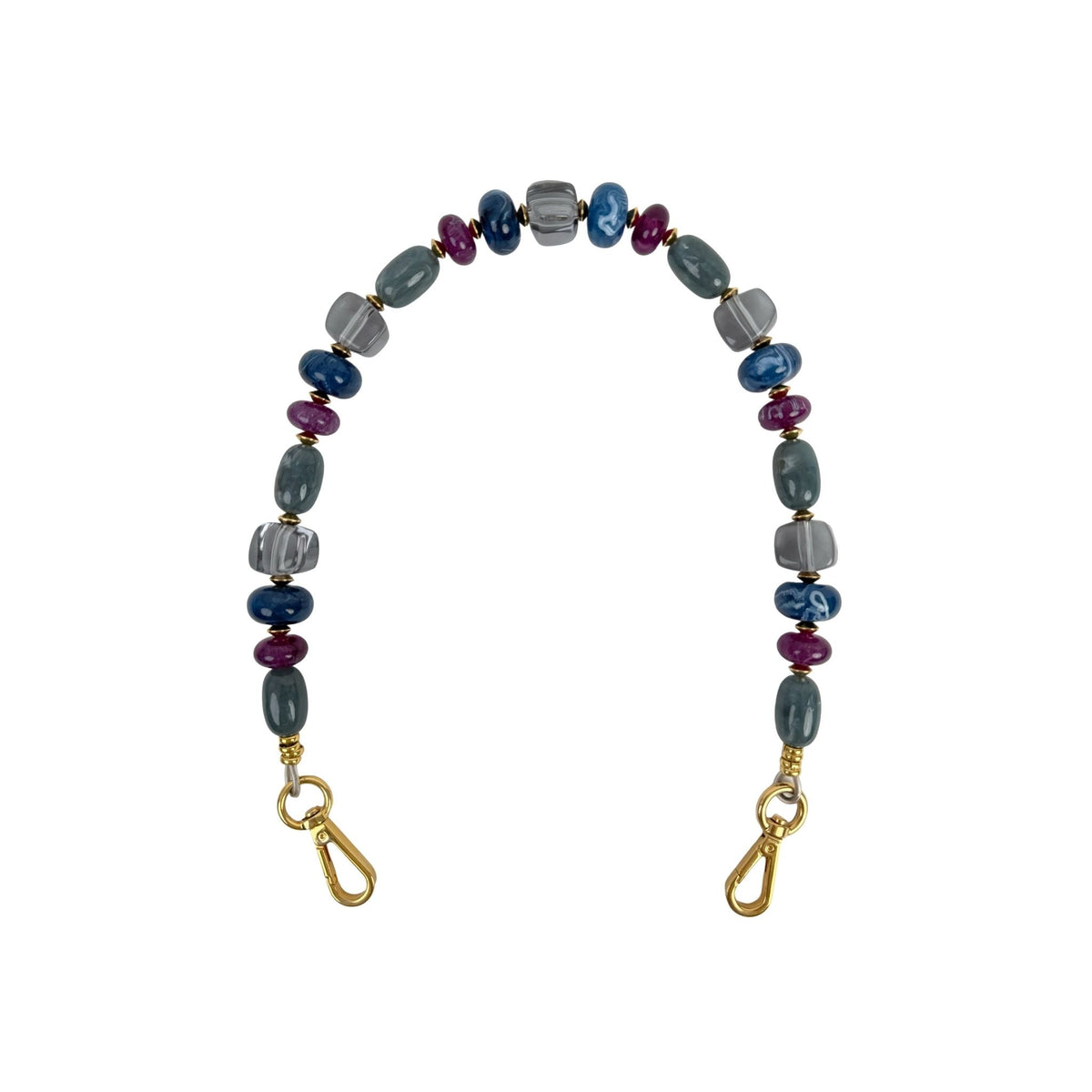 Pochette | Blue Mosaic Beads in Burgundy