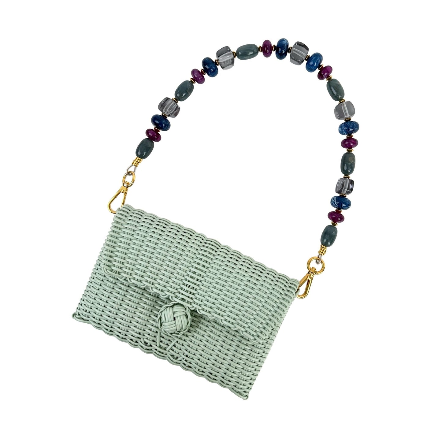 Pochette | Blue Mosaic Beads in Sea Glass