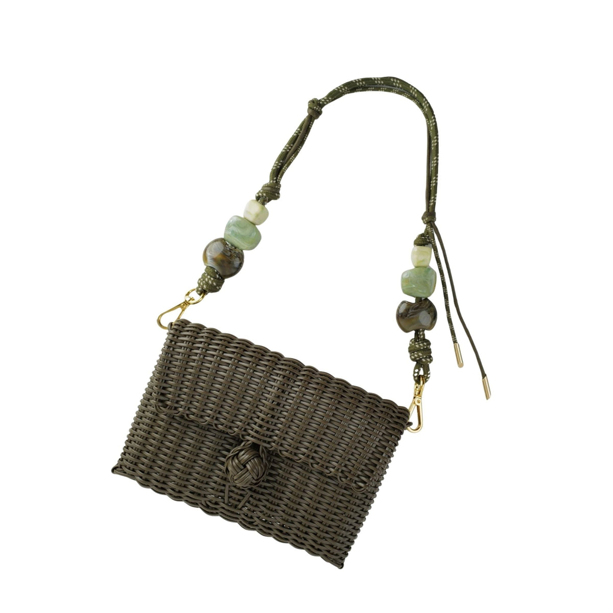 Pochette | Sage Stone Cord in Dark Chocolate
