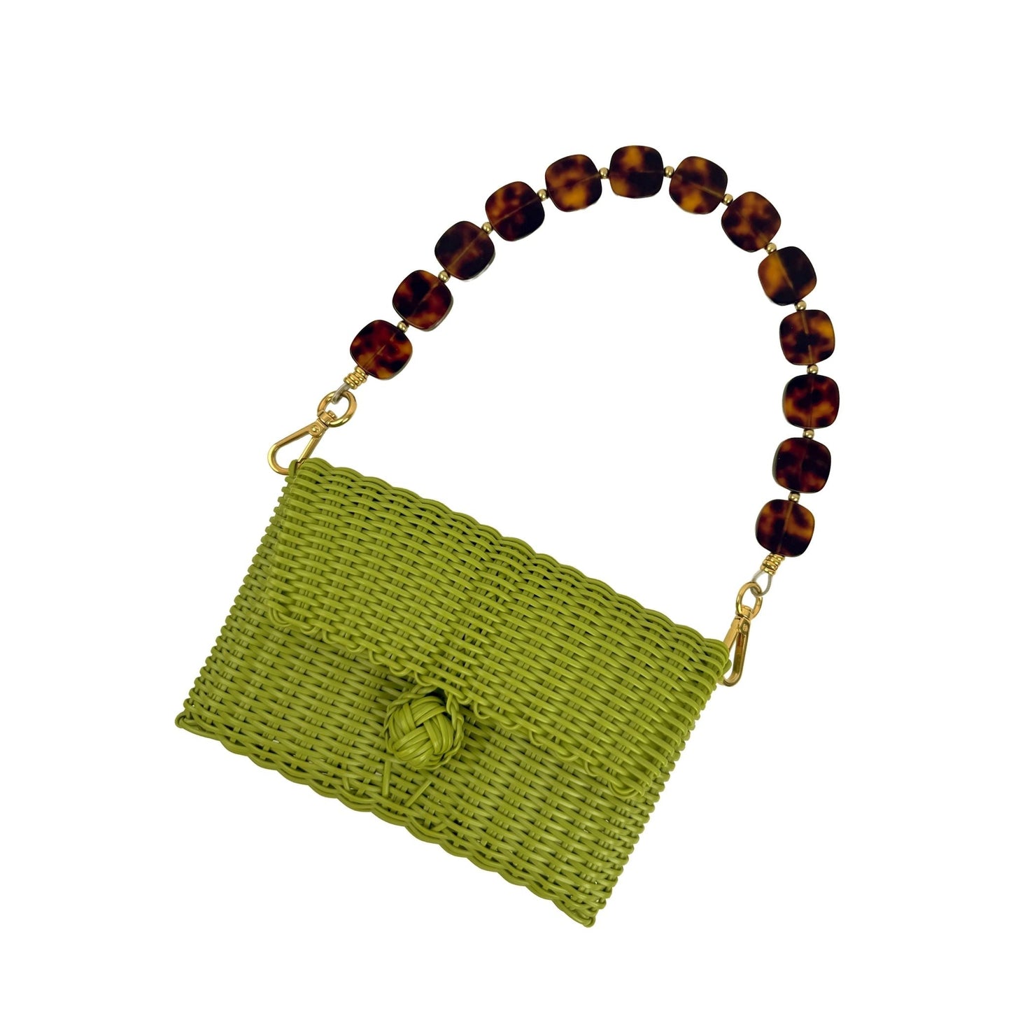 Pochette | Tortoise Shell Tile in Pear Green