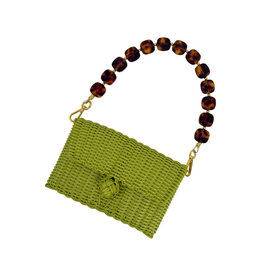 Pochette | Tortoise Shell Tile in Pear Green