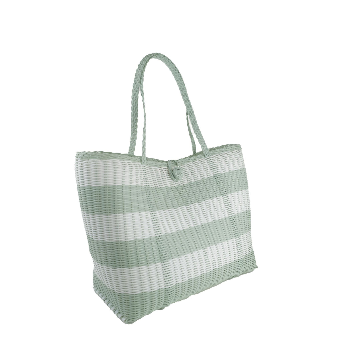 Medium | Awning Stripe Sea Glass/White