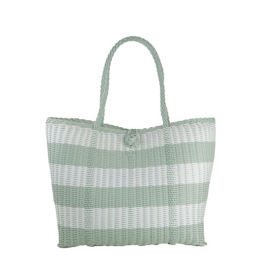 Medium | Awning Stripe Sea Glass/White