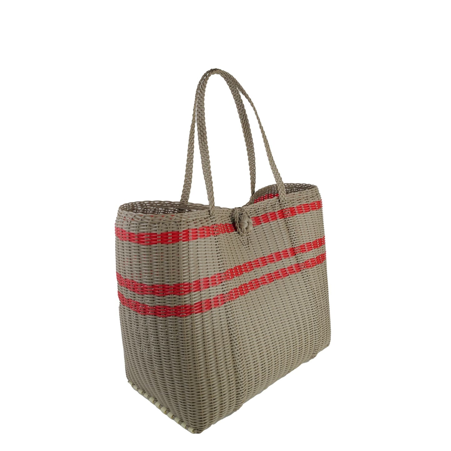 Medium | Off-Set Stripe Putty / Red