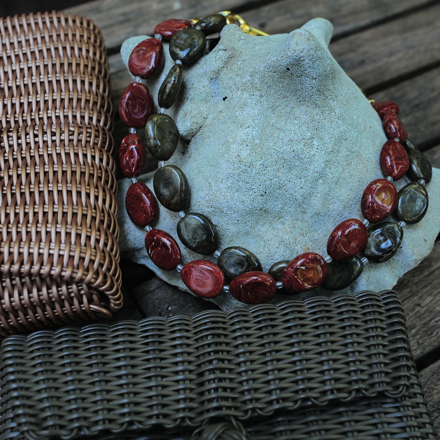Pochette | Umber Swirl River Stone