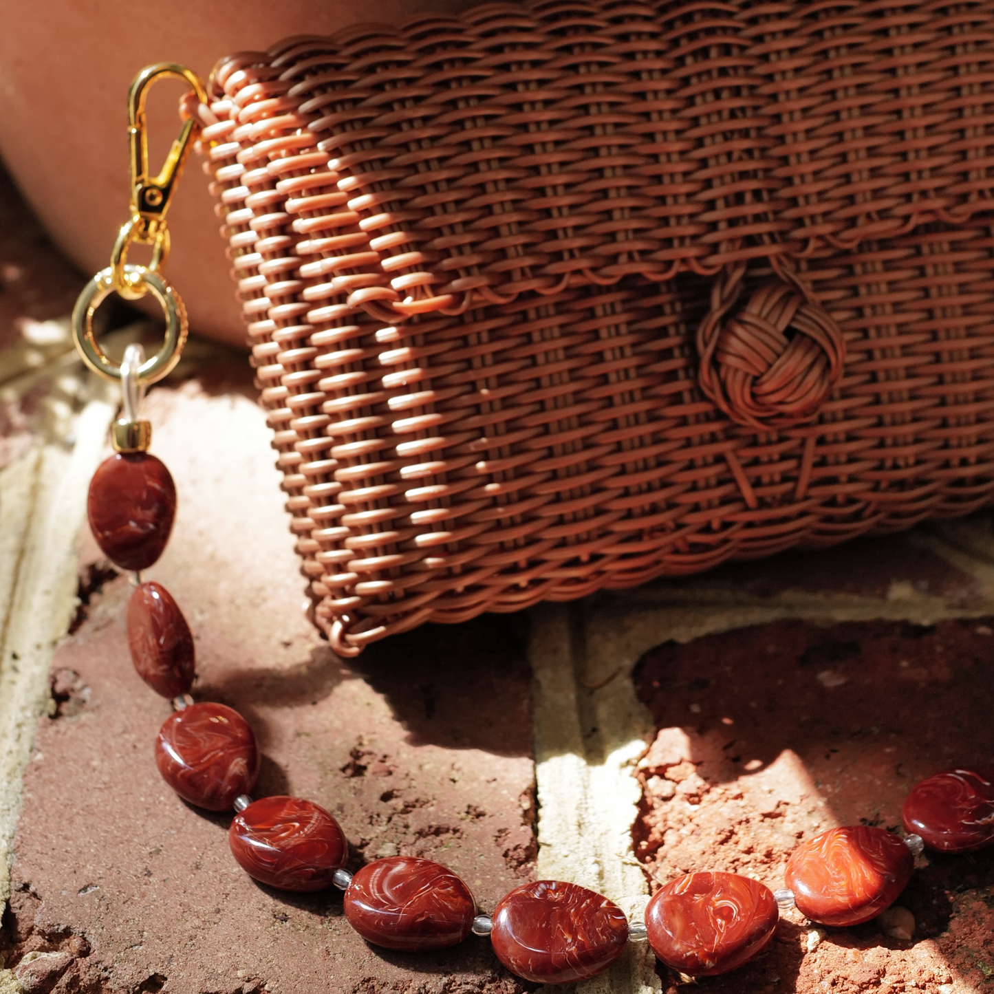 Pochette | Terracotta Tide River Stone