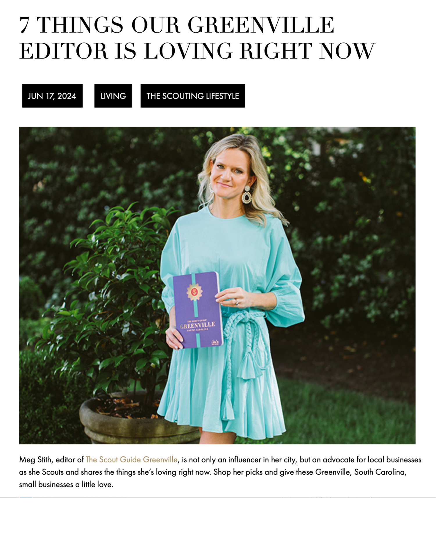 The Scout Guide Greenville, SC choses The Lilley Line Clutch 