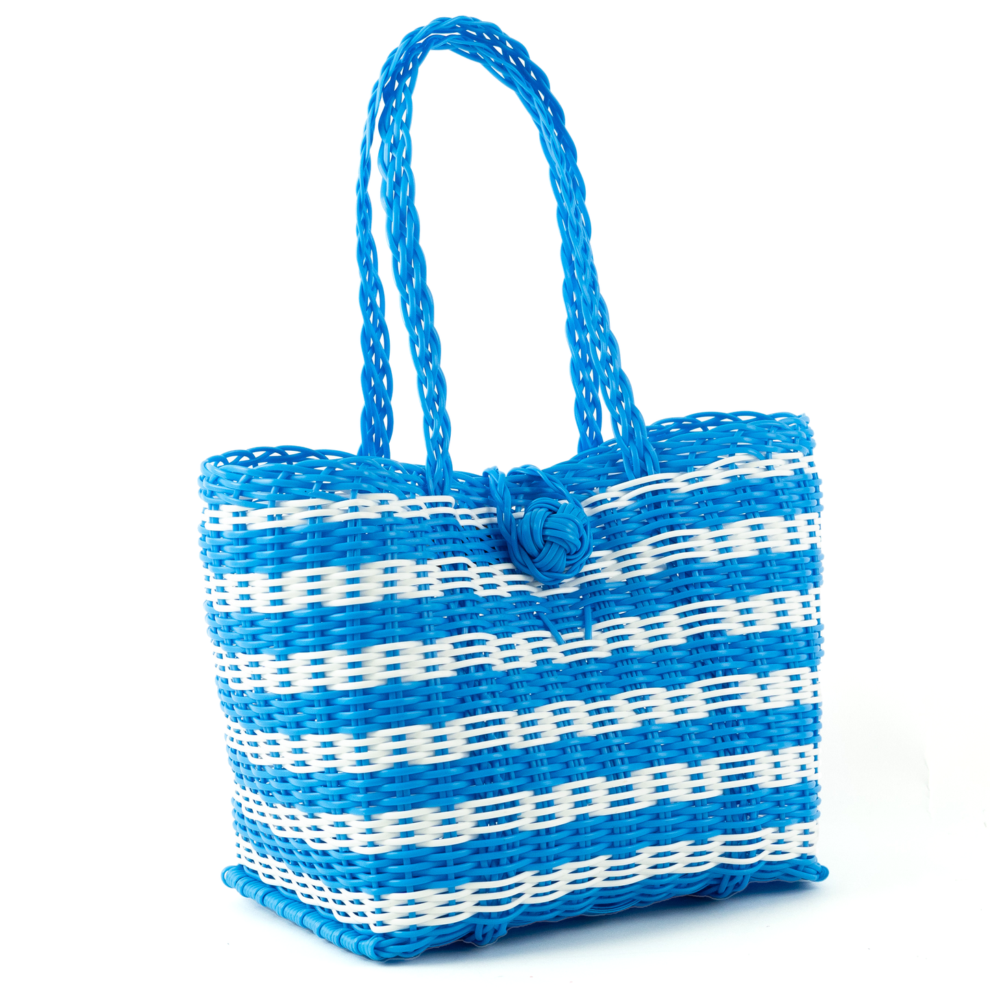 Berry Basket | Lined Paper Stripe in Light Blue / White