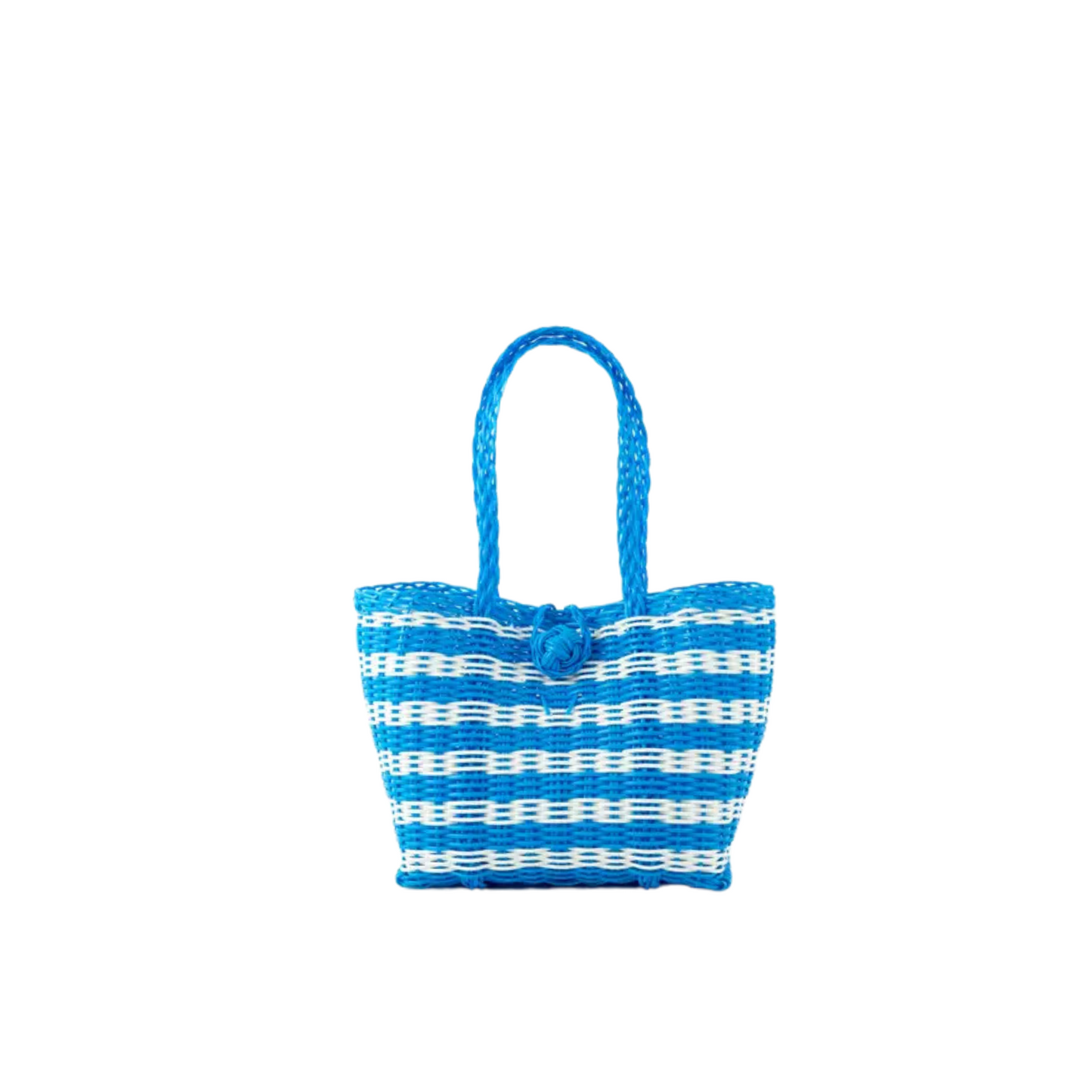 Berry Basket | Lined Paper Stripe in Celeste Blue / White