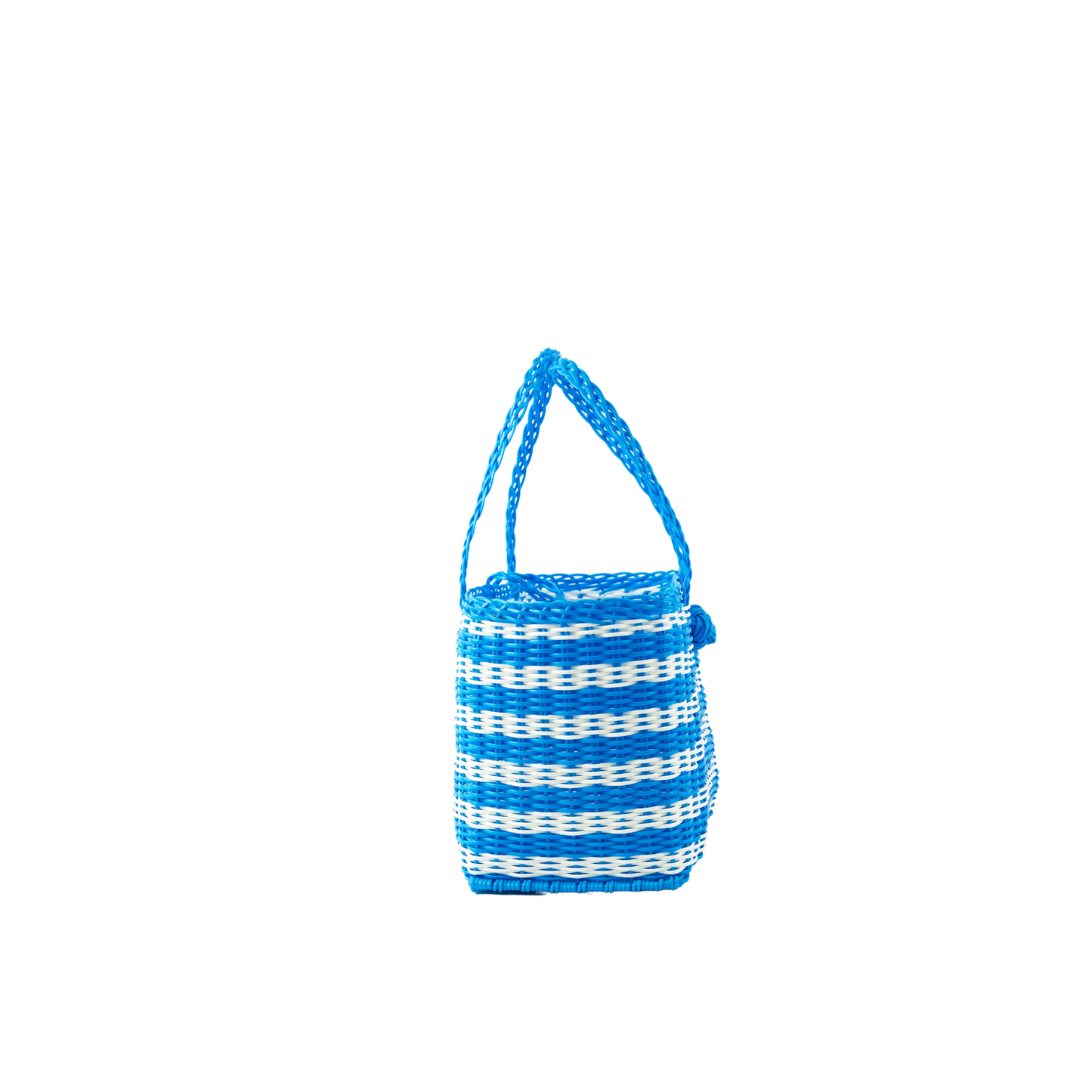 Berry Basket | Lined Paper Stripe in Celeste Blue / White