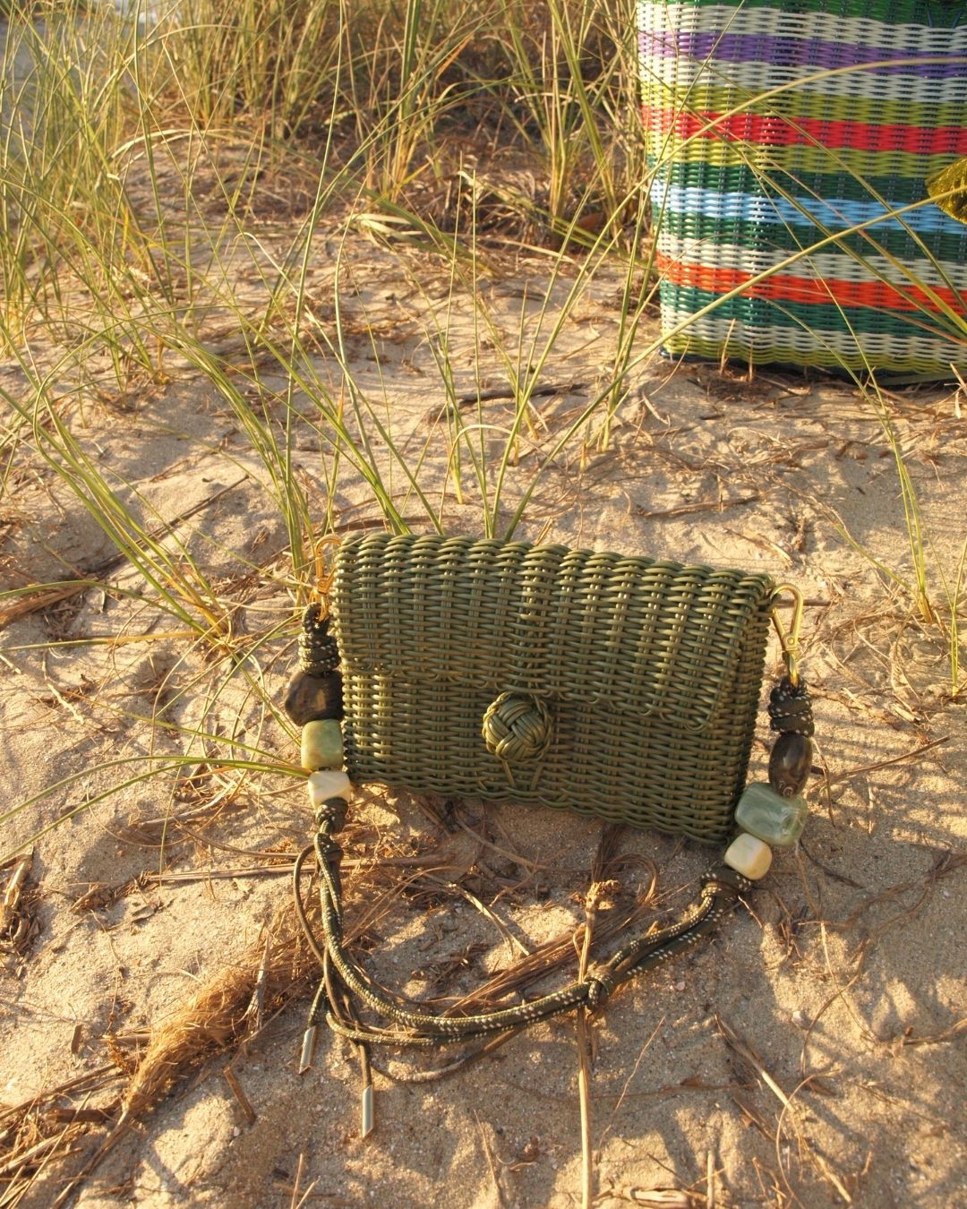 Pochette | Sage Stone Cord in Olive Green