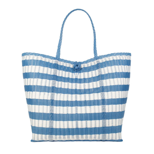 Heavy Load | Lined Paper Stripe in Baby Blue / White