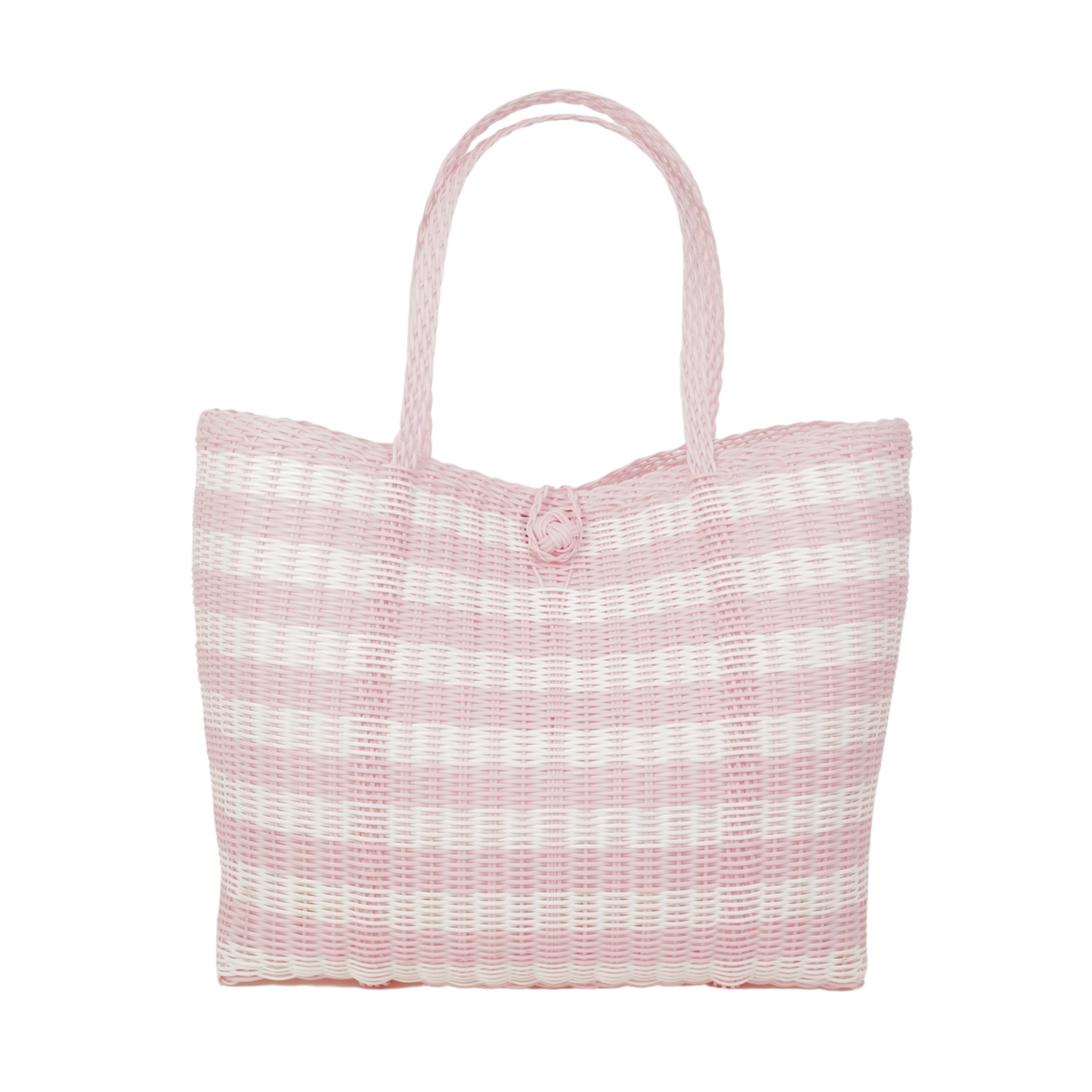 Medium | Lined Paper Stripe in Baby Pink / White