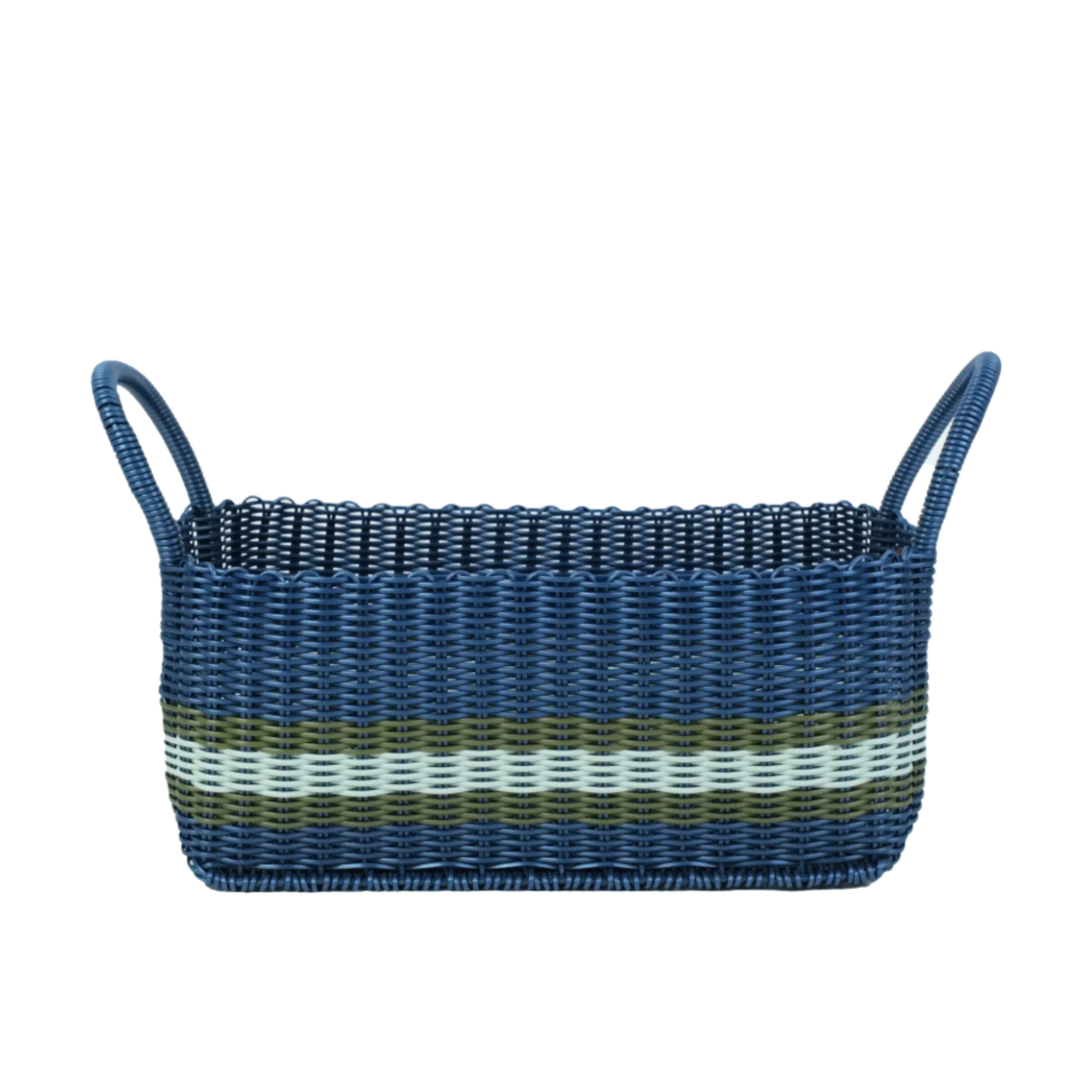 Picnic Popper | Offset Stripe Fog Blue / Sea Glass / Olive Green