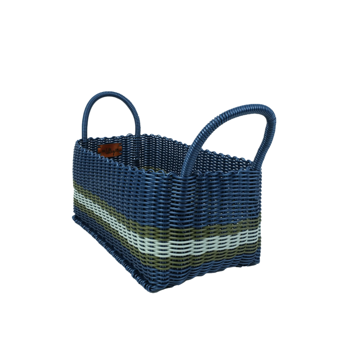 Picnic Popper | Offset Stripe Fog Blue / Sea Glass / Olive Green