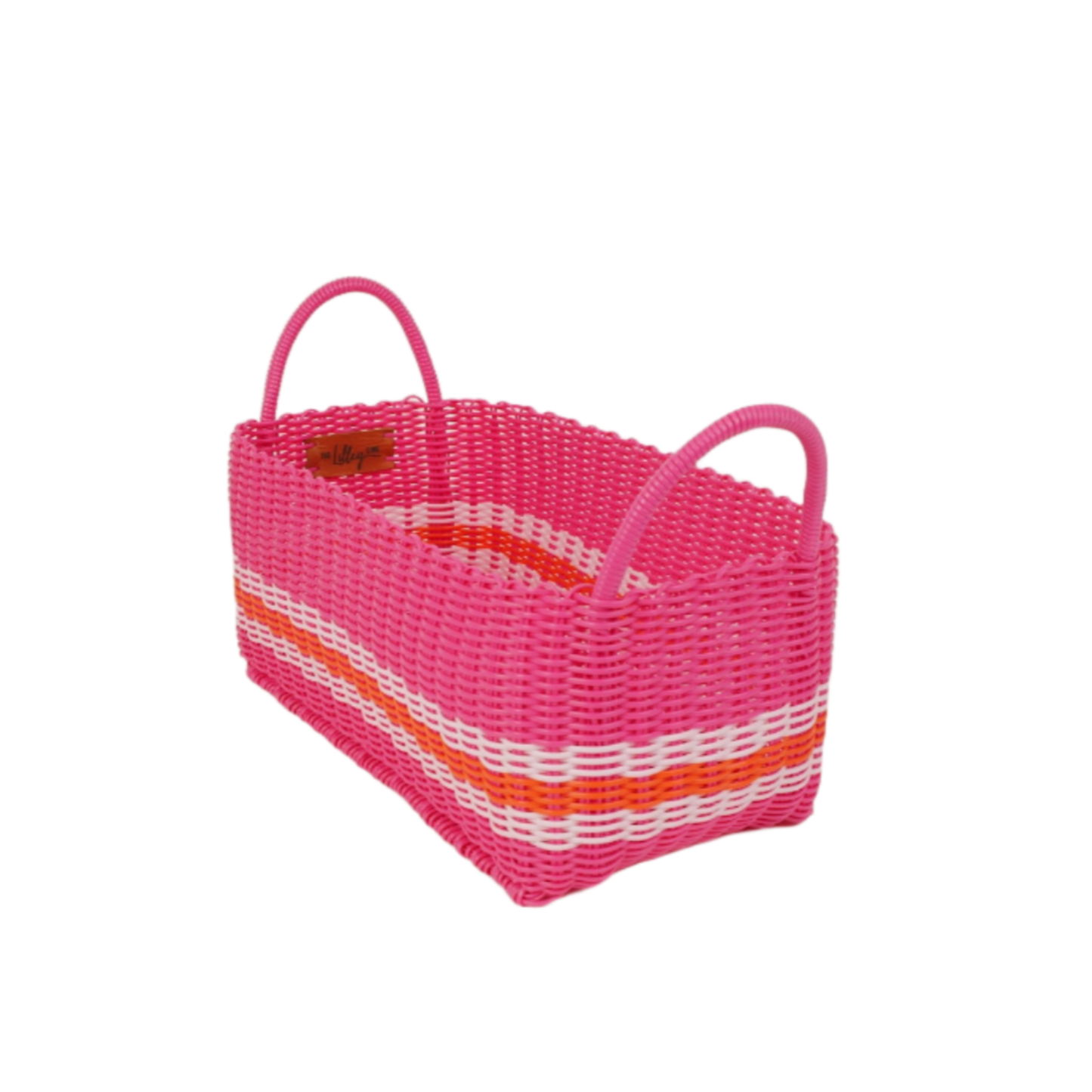 Picnic Popper | Offset Stripe in Hot Pink / White / Orange