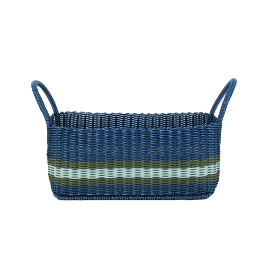 Picnic Popper | Offset Stripe Fog Blue / Sea Glass / Olive Green