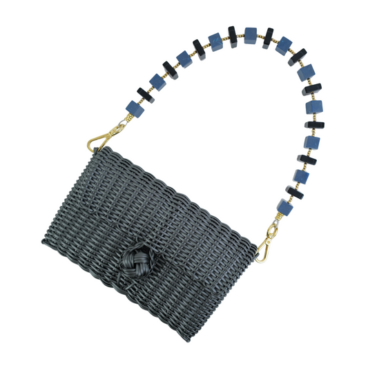 Pochette | Indigo Marble Cubes in Dark Gray