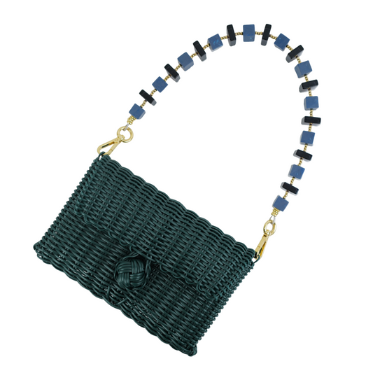 Pochette | Indigo Marble Cubes in Evergreen