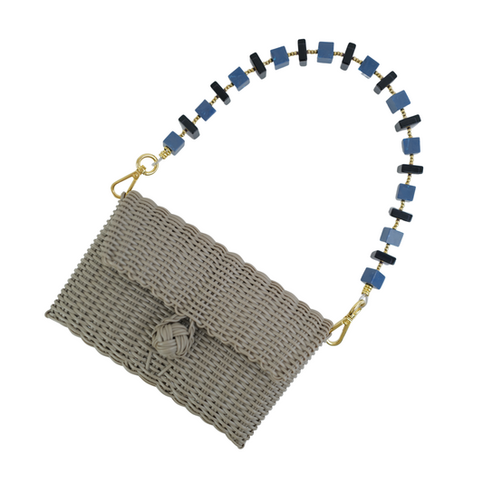 Pochette | Indigo Marble Cubes in Putty