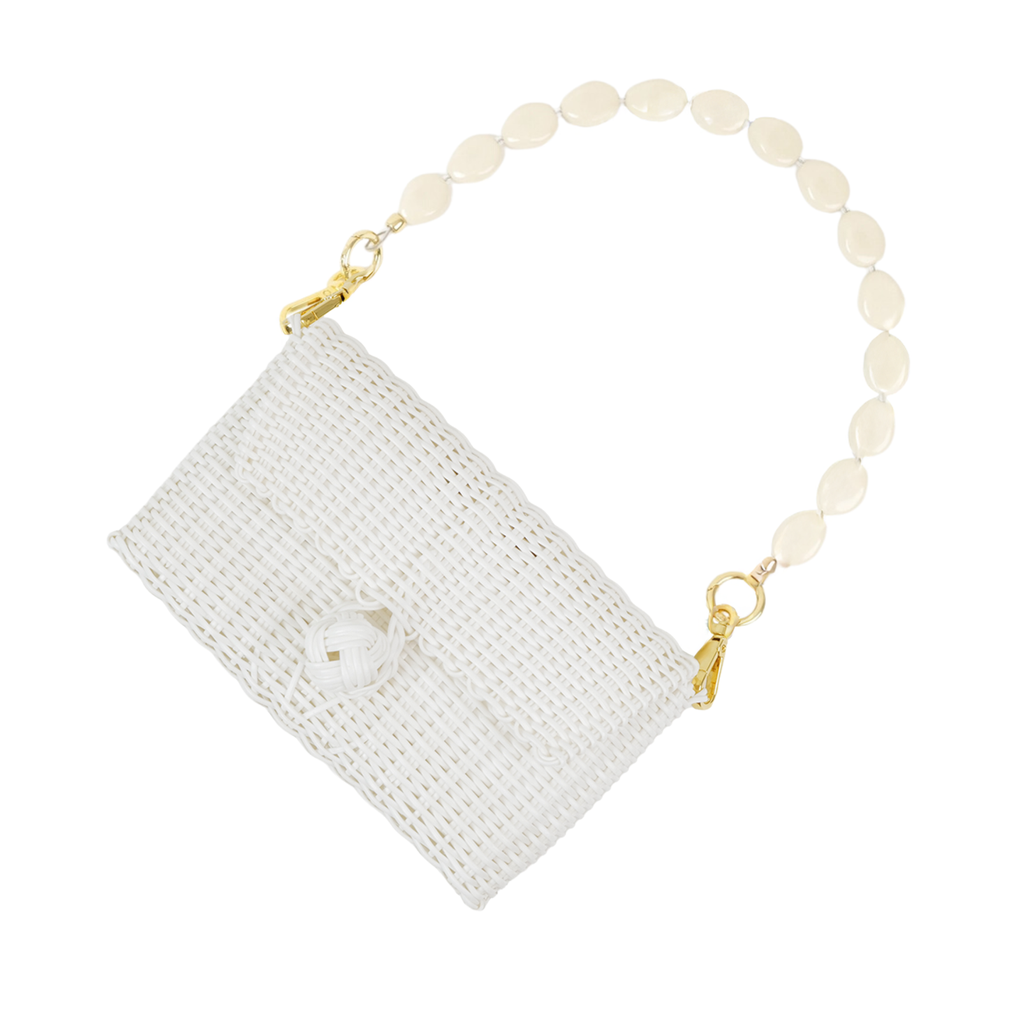 Pochette | Ivory River Stone in White