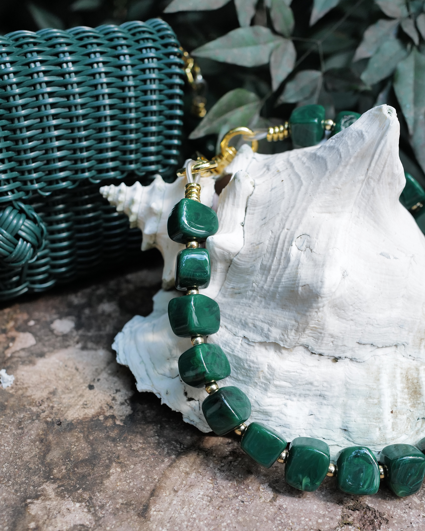 Pochette | Midnight Malachite Cubes
