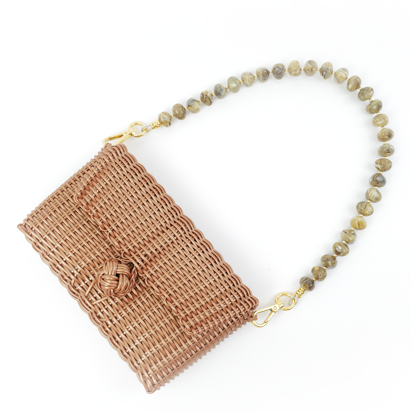 Pochette |  Light Tortoise Pebble Gemstone